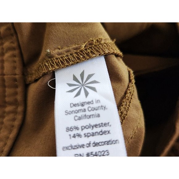 ATHLETA Brownish/Green Drawstring Waist Utility Shorts SZ 4/14.5 x12"Length - Picture 6 of 7